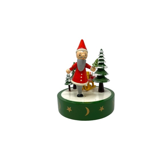 Vintage Mapsa Swiss Music Movement Christmas Music Box Decor Silent Night German - Picture 7 of 10